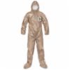 ChemMax® 4 Plus Coverall, Respirator Fit Hood and Boots, Tan, Medium