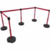 Banner Stakes PLUS Barrier Set X5, Red Blank Banner