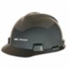 MSA V-Gard® Cap Style Hard Hat with Fas-Trac® III Ratchet Suspension, Gray, HPC Logo