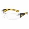 Bolle Rush Clear Anti-Fog Lens, Yellow/Black Temples, Safety Glasses