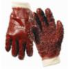 Perm-Ruff PVC Coated Knit Wrist Glove, Red, LG