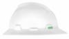 MSA V-gard Full Brim Hard Hat, White, A.W Logo