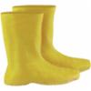 Durable 12" Chemical Resistant Latex Hazmat Boot Covers, Yellow, Small