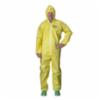 Lakeland ChemMax® 1 Coverall w/ Hood, Elastic Wrists & Ankles, Sewn & Bound Seams, Yellow, LG, 25/CS