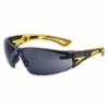 Bolle Rush Smoke Anti-Fog Lens, Yellow/Black Frames and Temples Safety Glasses
