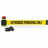 Banner Stakes 7' Magnetic Wall Mount, Yellow "Authorized Personnel Only" Banner, With Light