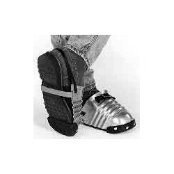 Lightweight Aluminum Foot Guards w/ Rubber Strap &amp; Rubber Toe Clip, 5" Width