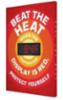 "Beat the Heat" Heat Stress Sign with Temperature Display, 28" x 20"