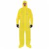 Ansell AlphaTec® 2300 Series Coverall with Hood, Boots, and Elasticated Waist, Wrist, and Ankles, Yellow, MD