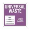 Universal Waste Label for Used Lamps
