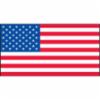 Hard Hat/Helmet American Flag Decal, Adhesive Vinyl, 1-1/2" x 3"