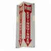 3-D RIGID PLASTIC ANGLE SIGN FIRE EXTINGUISHER ARROW 4"x18"