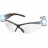 Pmxtreme Black Frame with LED Pivoting Temples, Clear anti-Fog Lens Safety Glasses, 6/bx
