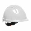 Evolution® Deluxe Standard Brim Type I Hard Hat w/6-Point Polyester Suspension & Wheel Ratchet Adjustment, White
