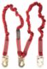 K-Strong D-SAFE 6’ Elasticated Design Shock Absorbing Lanyard, Twin Leg, 3 Snap<br />
