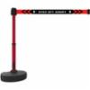 Banner Stakes PLUS Barrier Set, Black "Stay 6 FT Apart" Banner