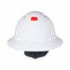 3M H-801 Series Full Brim Hard Hat, Wht, 20/cs, w/ UVicator