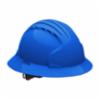 Evolution® Deluxe Full Brim Type I Hard Hat w/ 6-Point Ratchet Suspension, Blue, Vented