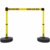 Banner Stakes PLUS Barrier Set X2, Yellow "Caution-Do Not Enter" Banner