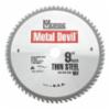 Morse Metal Devil® NXT Thin Steel Cutting Circular Saw Blades, 9" Diameter, 68T Carbide, 1" Arbor, 3,200 (max) RPM