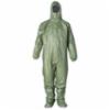 DuPont™ Tychem® 2000 SFR Taped Seams Protective Coveralls, EWA, Hood & Boot, Green, MD, 4/CS