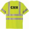 CornerStone ANSI107 Short Sleeve Mesh Tee, Class 3, Hi Viz Yellow, LG, CWR Logo