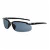 Crossfire ES5 Polarized Smoke Reader Lens, Crystal Black Frame, 2.0 Diopter Safety Glasses