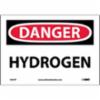 " DANGER HYDROGEN" sign, rigid plastic, 10" x 14"