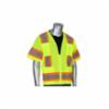 PIP® ANSI Type R Class 3 Two-Tone Eleven Pocket Mesh Surveyors Vest, Lime, 5XL