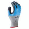 Showa Best Nitrile Foam Grip Glove, Blue with Black Grip, 2XL