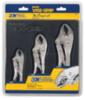 Irwin 3 pc Locking Plier Set, 5", 7" and 10" Tray