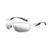 Crossfire Infinity Silver Mirror Lens, Pearl White Frame Safety Glasses