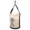 Klein Canvas Bucket, Straight Wall with Swivel Snap, 12"