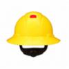 3M H-800 4pt Ratchet Hard Hat, Full Brim, Ylw, w/ Uvicator