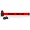 Banner Stakes 7' Magnetic Wall Mount, Red "Danger-Keep Out" Banner, With Light
