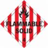 Brady "FLAMMABLE SOLID 4" label, polycoated tag, 10.75" x 10.75"