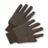 Men's Poly/Cotton Jersey Work Gloves, Brown
