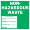Non-Hazardous Waste Labels, Adhesive Poly Sheet, 100 per Pack