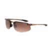 Crossfire ES4 HD Brown Flash Mirror Lens, Crystal Brown Frame Safety Glasses