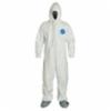 Tyvek® 400 Coverall w/ Hood & Boot, White, LG