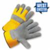 Split Leather Rubberized Cuff Gloves, LG