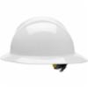 Bullard® 3-Rib C33 Full Brim Hard Hat, Ratchet Suspension, White, with NYSEG Logo & Stripes