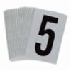 Bradylite Reflective Letter "5" Blk/Silver, 2-1/2"X1-3/4",25/pk