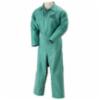 Flame Resistant Cotton Coverall, Green, SM