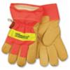 Kinco® High Visibility Pigskin Leather Safety Gloves, Safety Cuff, Orange, XL