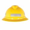 MSA V-Gard Hard Hat, White w/ RGE Logo/ Tag w/ 3 stripes