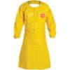 DuPont™ Tychem® QC Apron w/ Open-Back, Sleeves & Elastic Wrists, Bound Seams, 44" Length, Yellow, Large, 25 Per Case