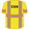 PIP® Class 3 Two-Tone Mesh Vest, 2 Pockets, Hi Viz Yellow, 2XL, CWR Logo