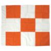 Airport Flag with 72" Wooden Dowel, Orange & White, 36" x 36"