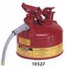 Justrite® Accuflow™ Type II Steel Safety Can w/ Metal Hose, 1 Gallon, Red